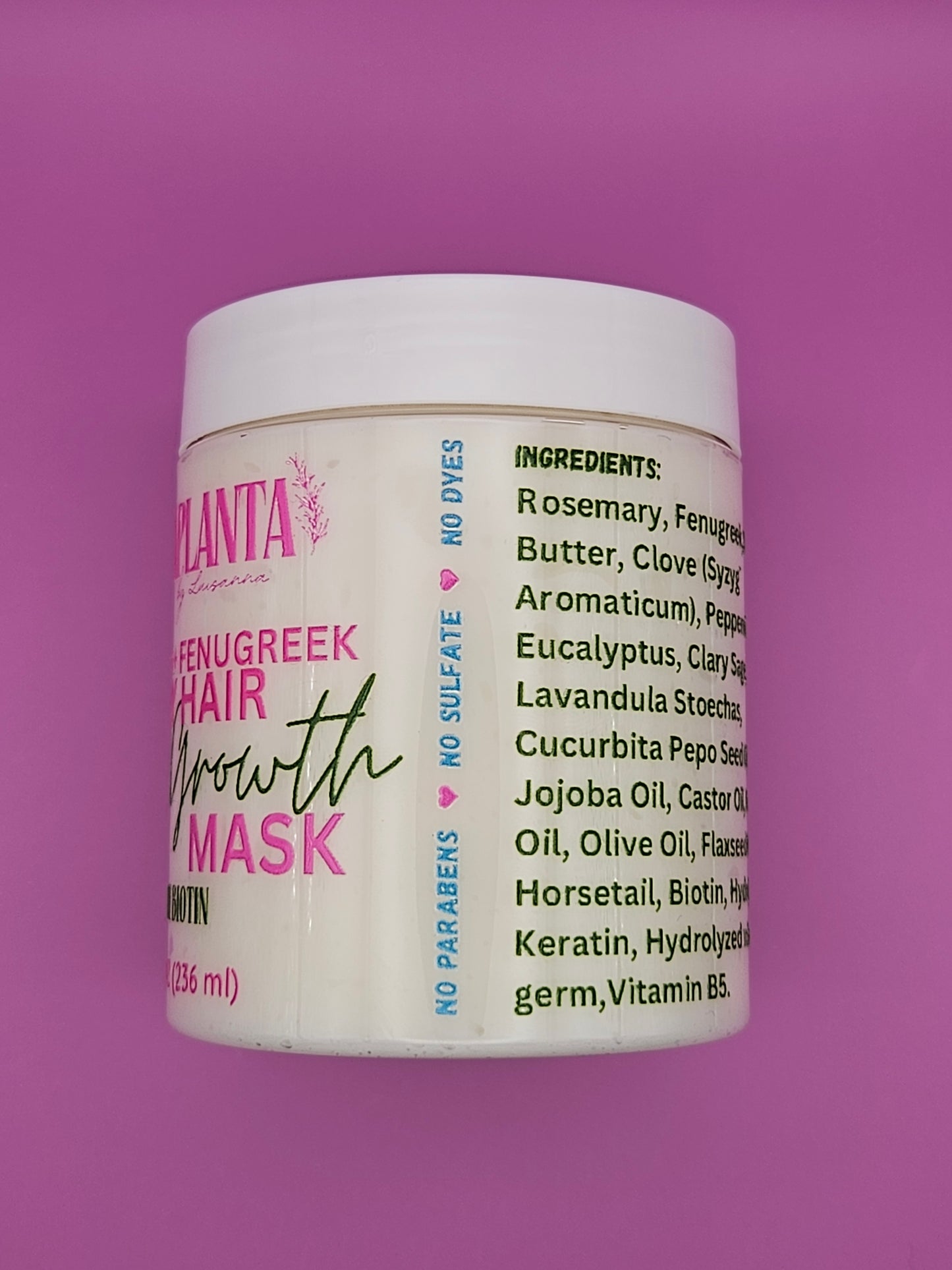 ROSEMARY+FENUGREEK HERBAL INFUSED HAIR GROWTH MASK 8oz
