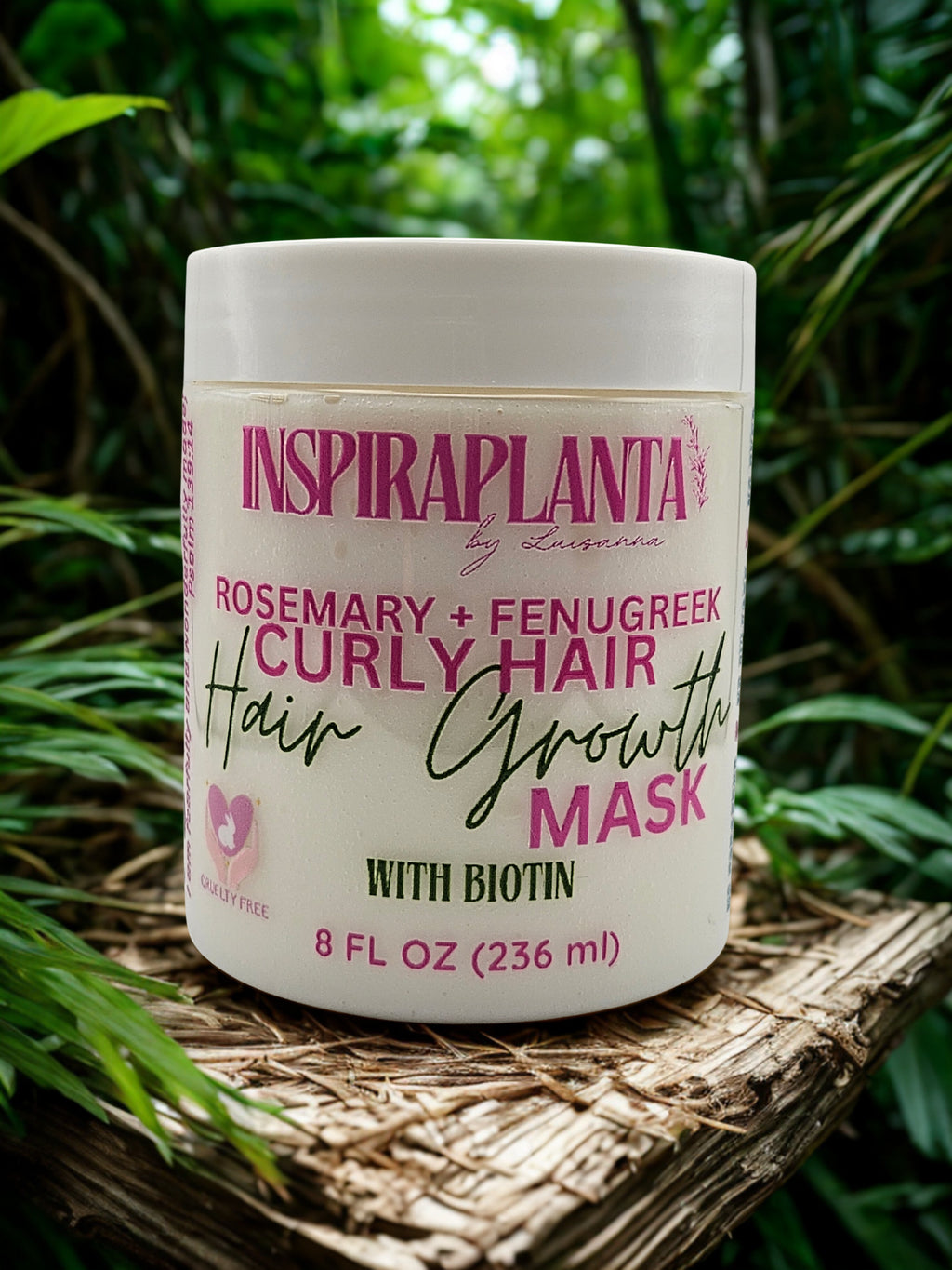 ROSEMARY+FENUGREEK HERBAL INFUSED CURLY HAIR GROWTH MASK 8oz